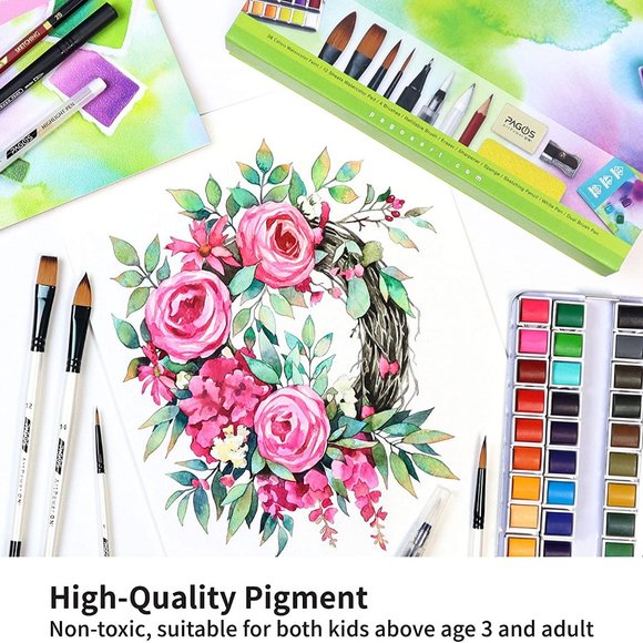 Pagos Watercolor Gift Set 36 Color All In One Kit - Picture 7 of 8